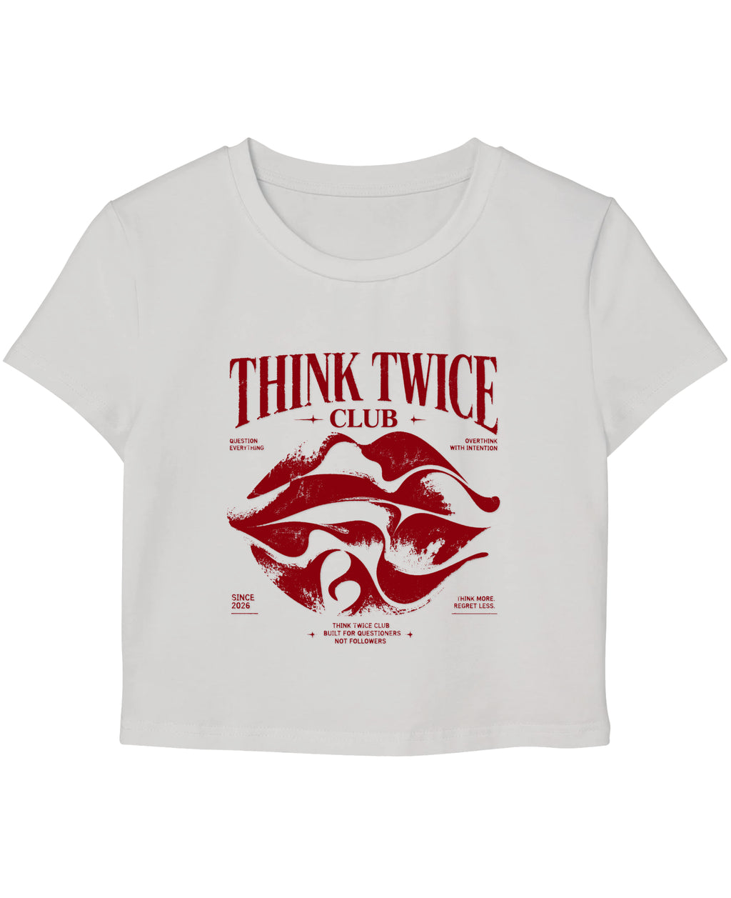 White Baby Tee Front Design