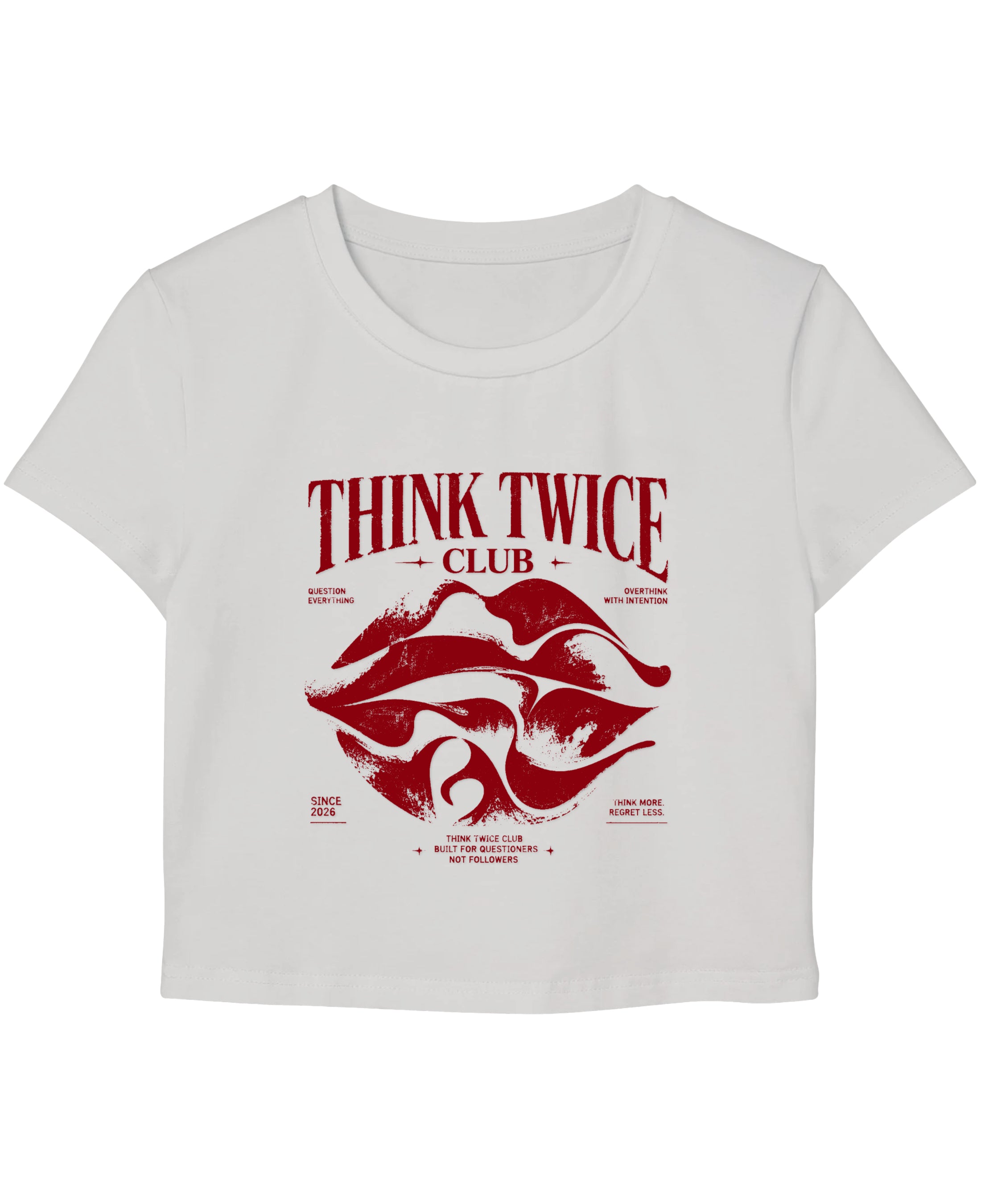White Baby Tee Front Design