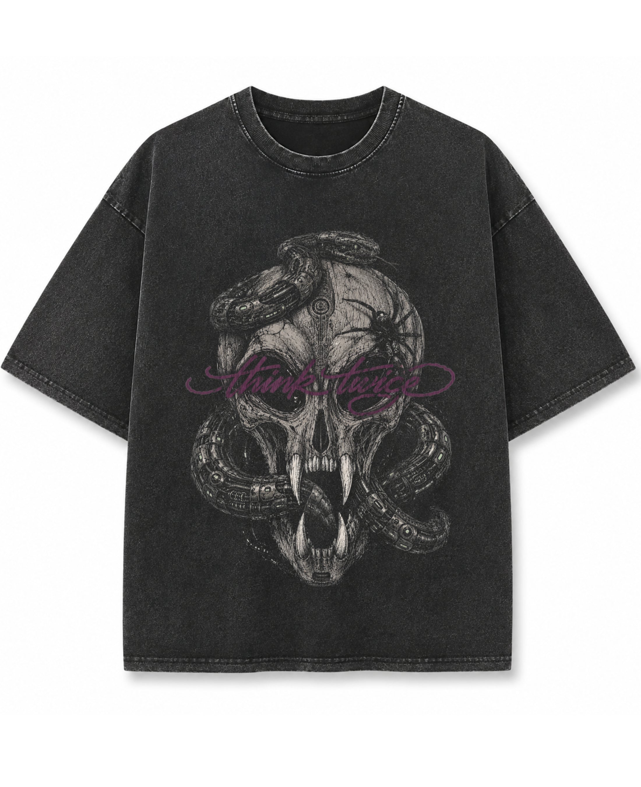 Vintage Fade Wash Oversized T-shirt Front Design