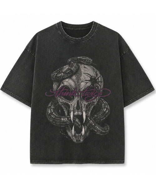 Vintage Fade Wash Oversized T-shirt Front Design