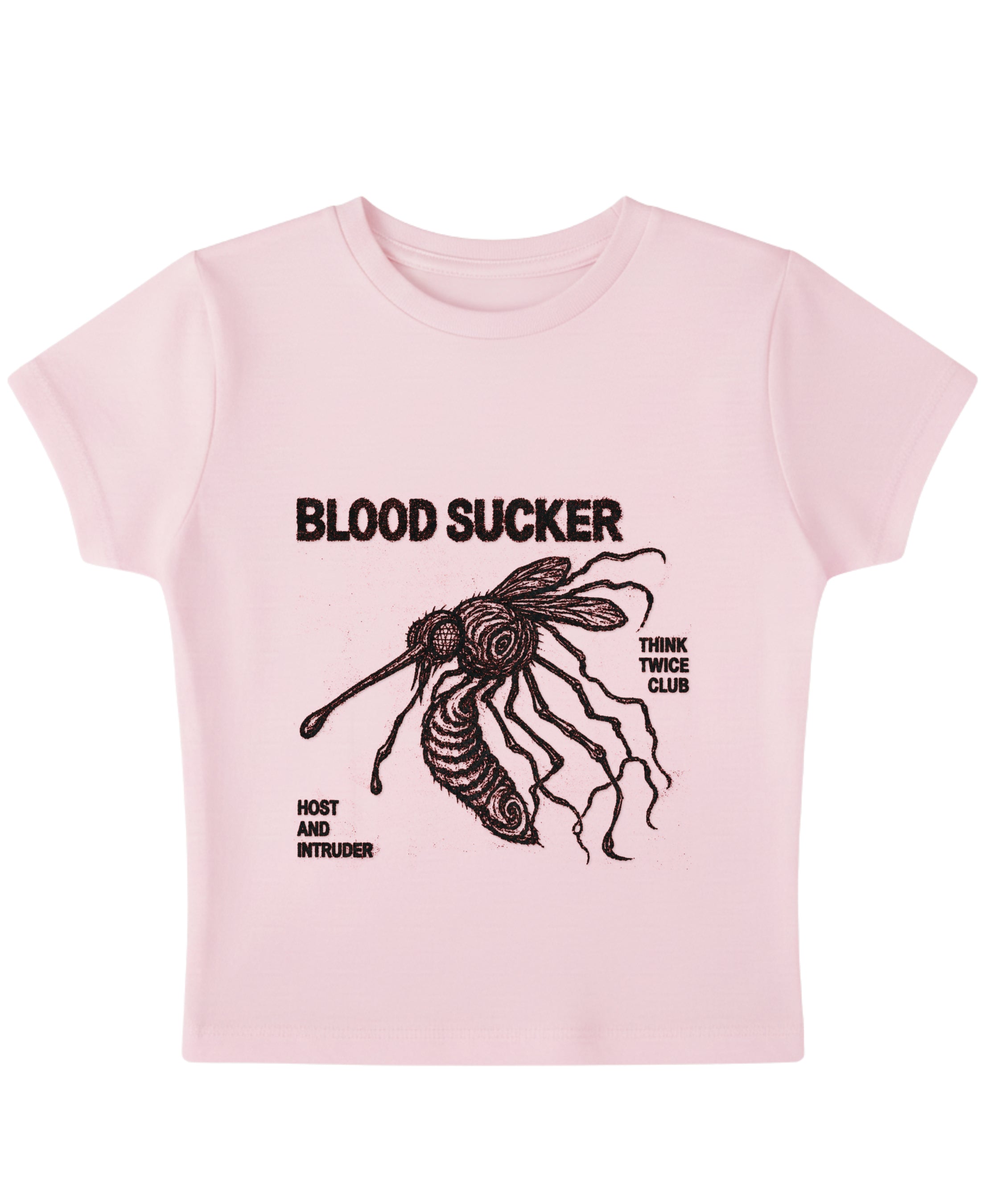 Baby Pink Baby Tee Front Design