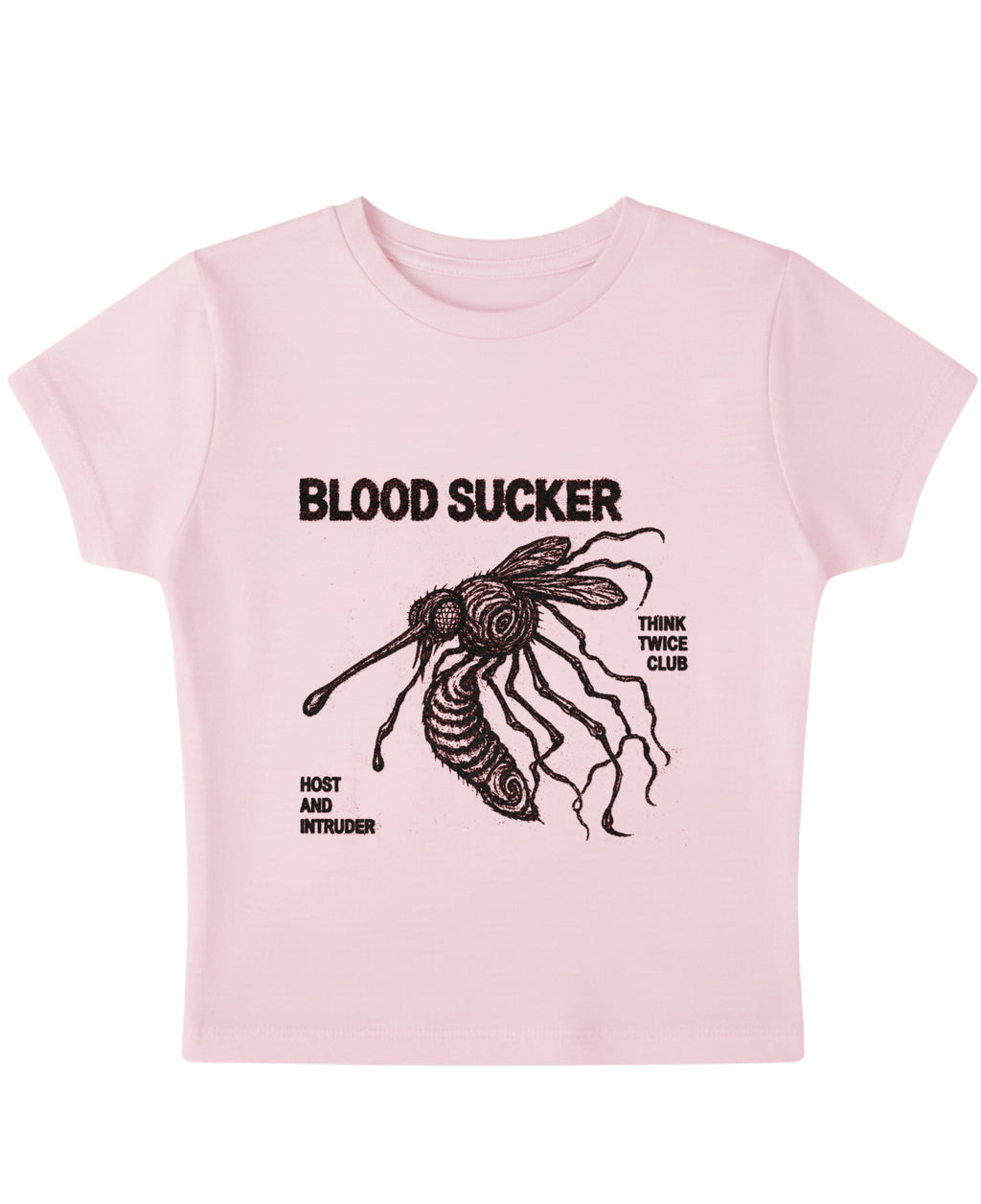 Baby Pink Baby Tee Front Design