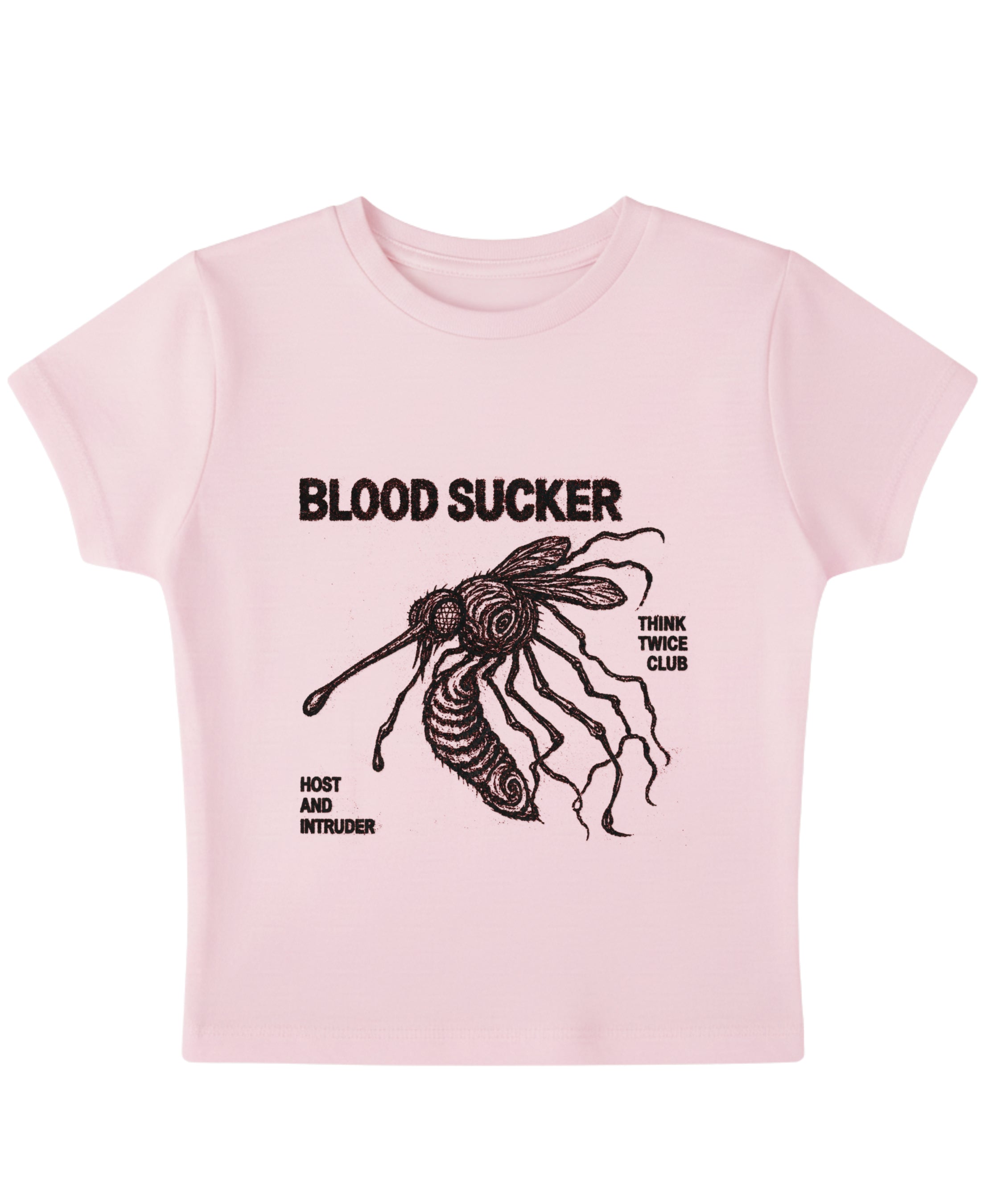 Baby Pink Baby Tee Front Design