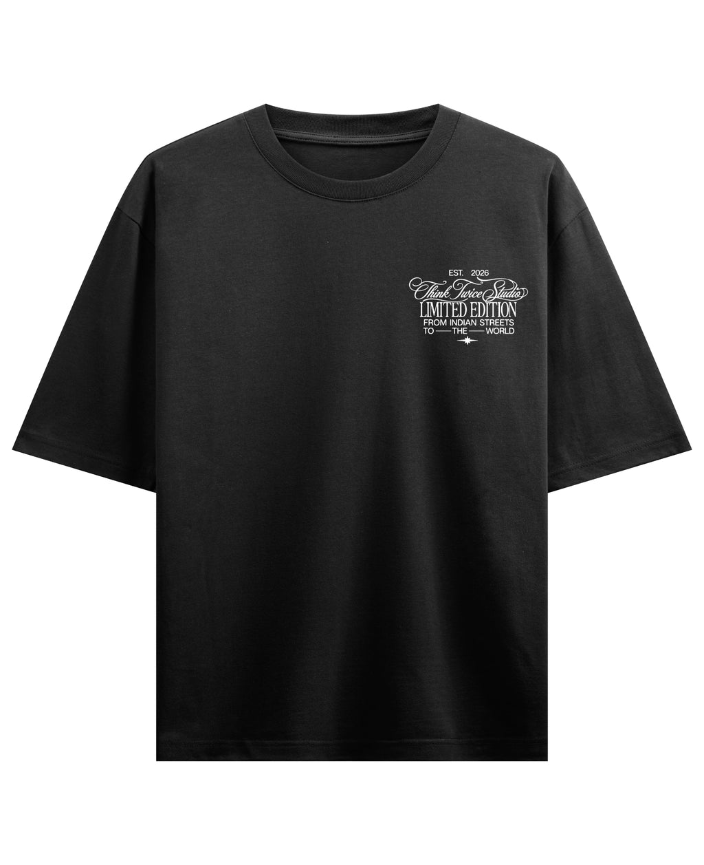 Black Oversized T-shirt Front Design