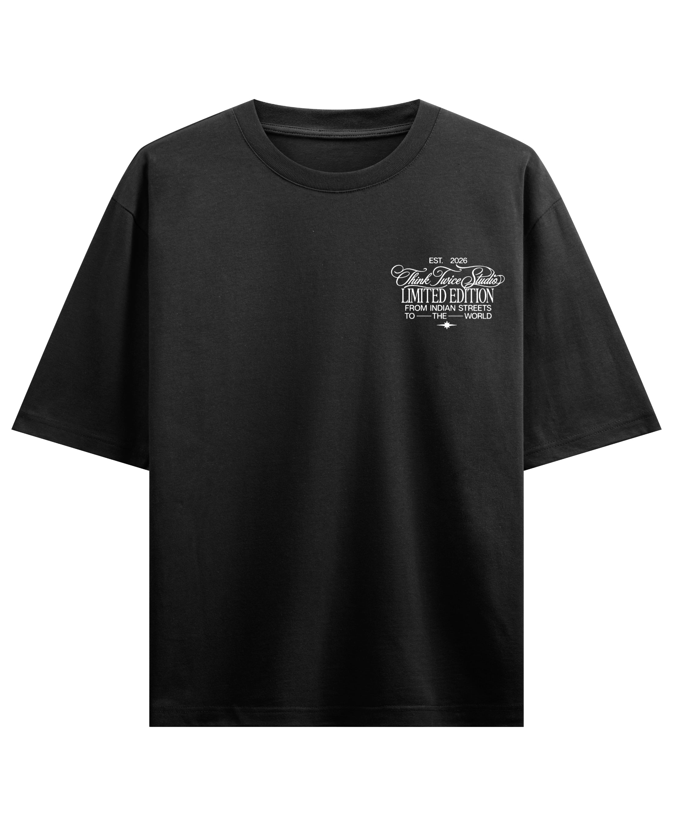 Black Oversized T-shirt Front Design