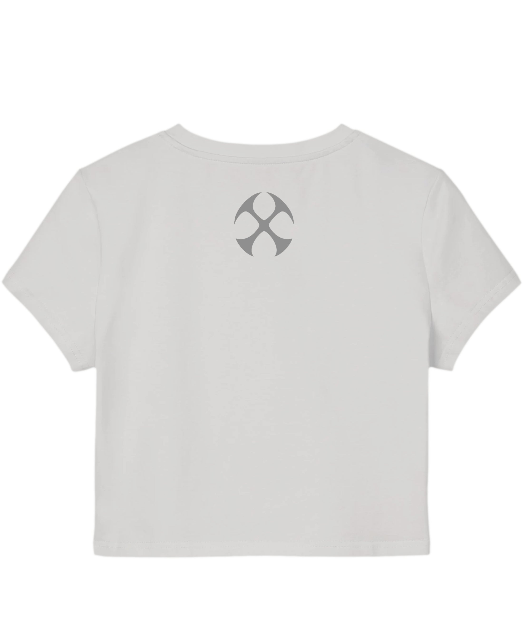 White Baby Tee Back Design
