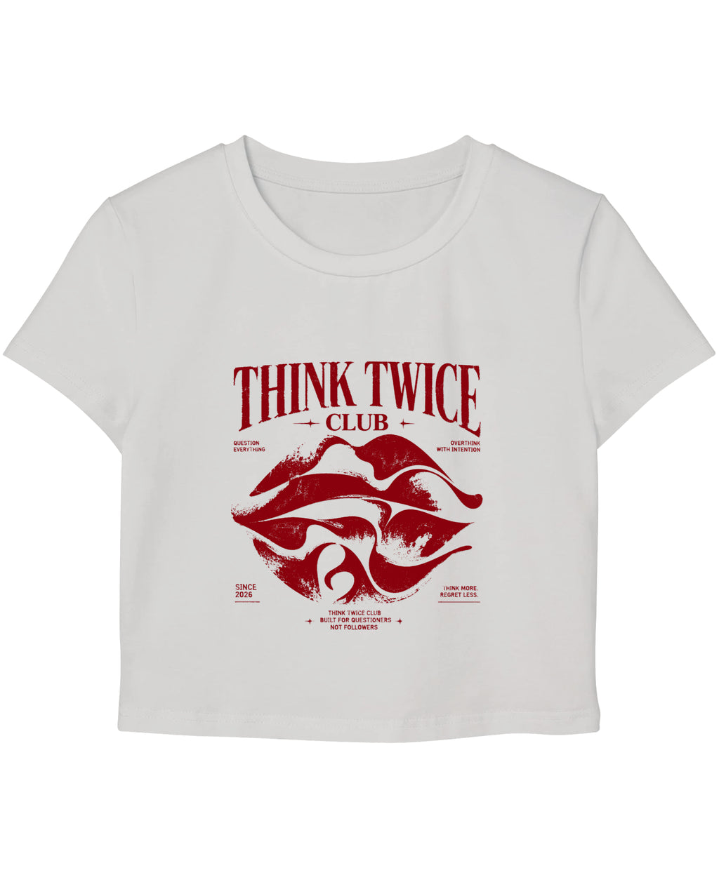 White Baby Tee Front Design