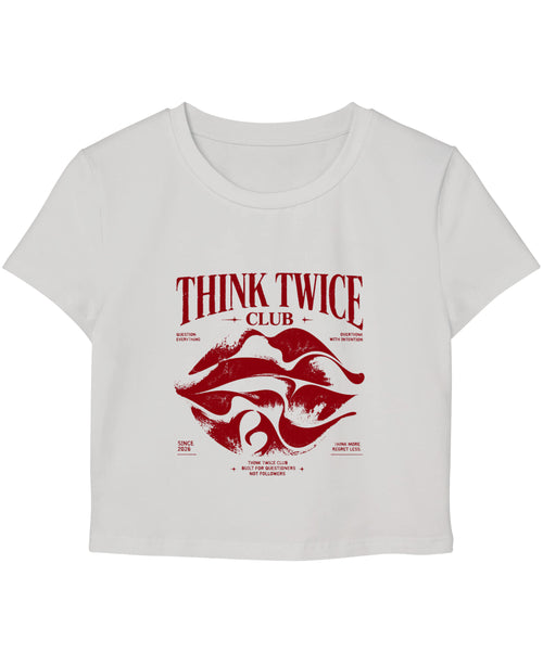 White Baby Tee Front Design
