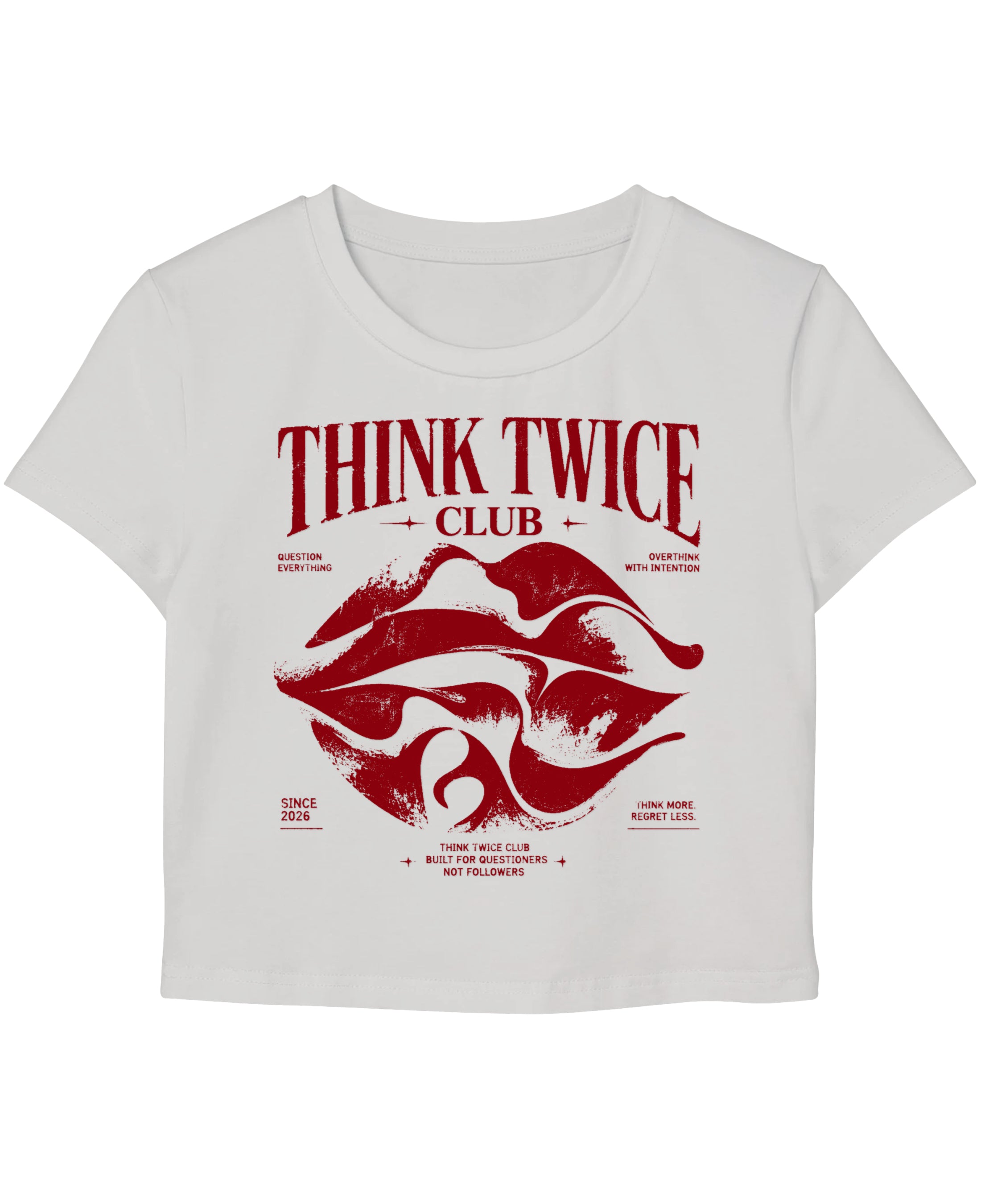 White Baby Tee Front Design