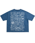 Denim Wash Boxy Fit T-shirt Back Design