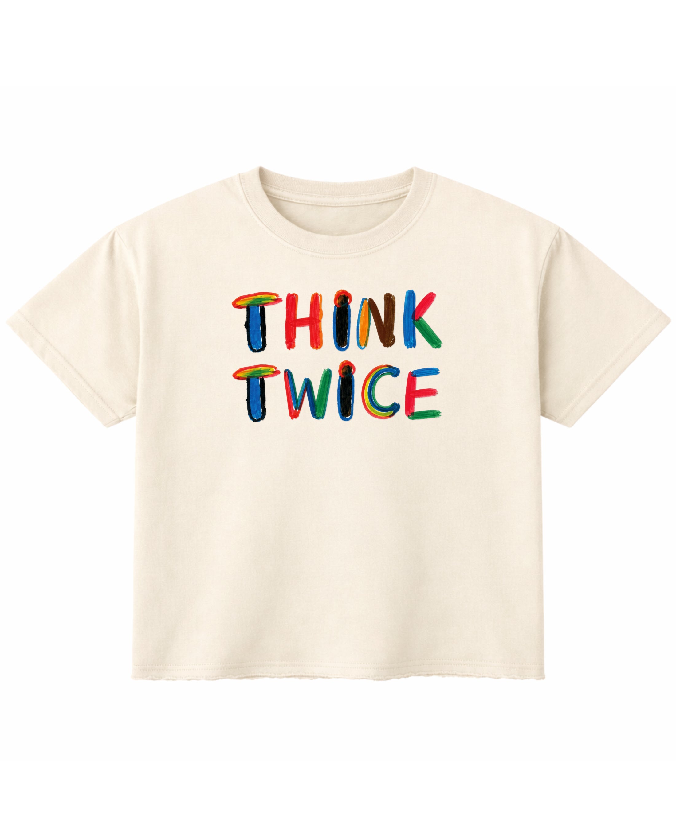 Off White Boxy Fit T-shirt Front Design