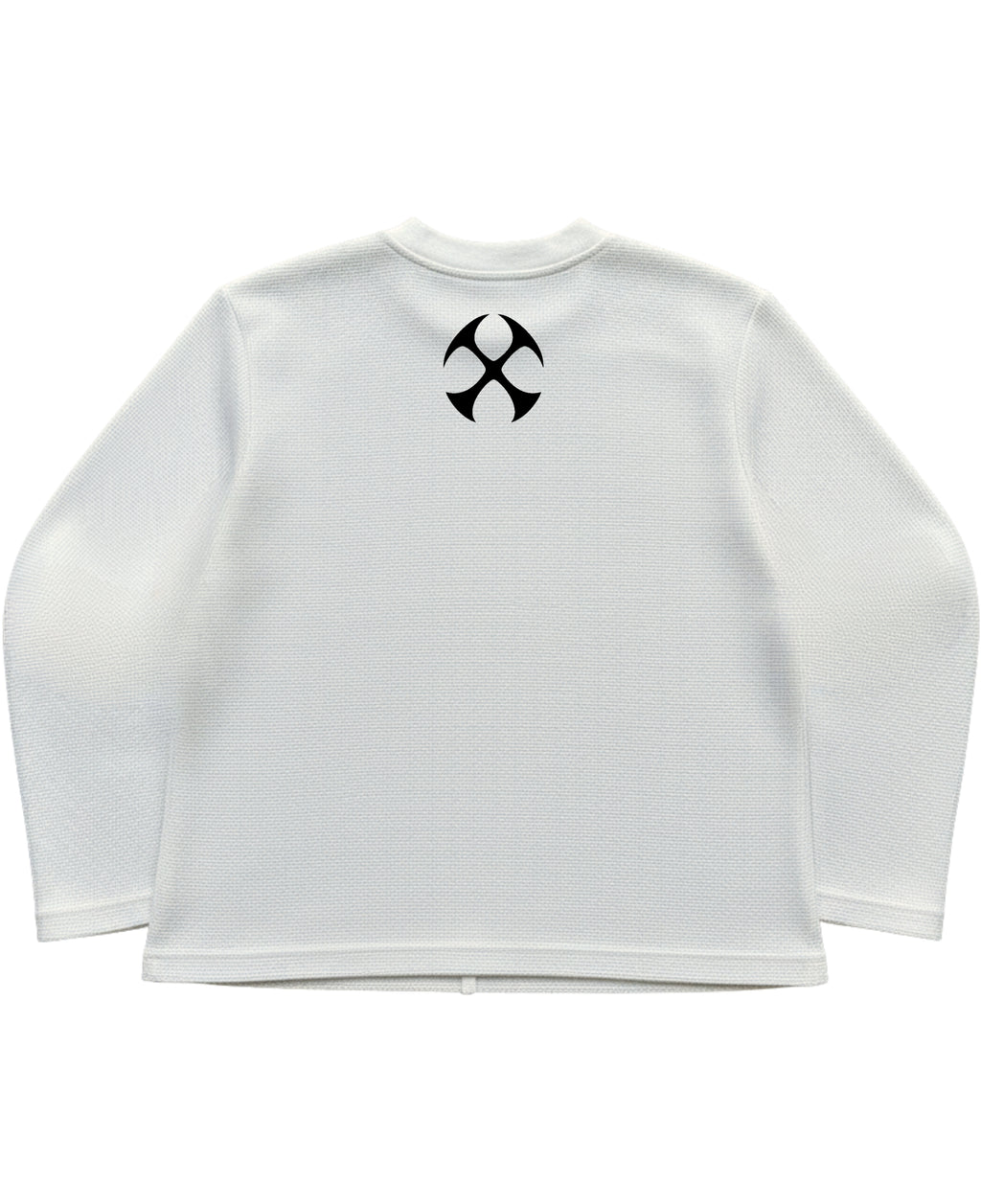 Off-white waffle knit oversized full-sleeve Back Design