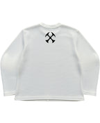 Off-white waffle knit oversized full-sleeve Back Design
