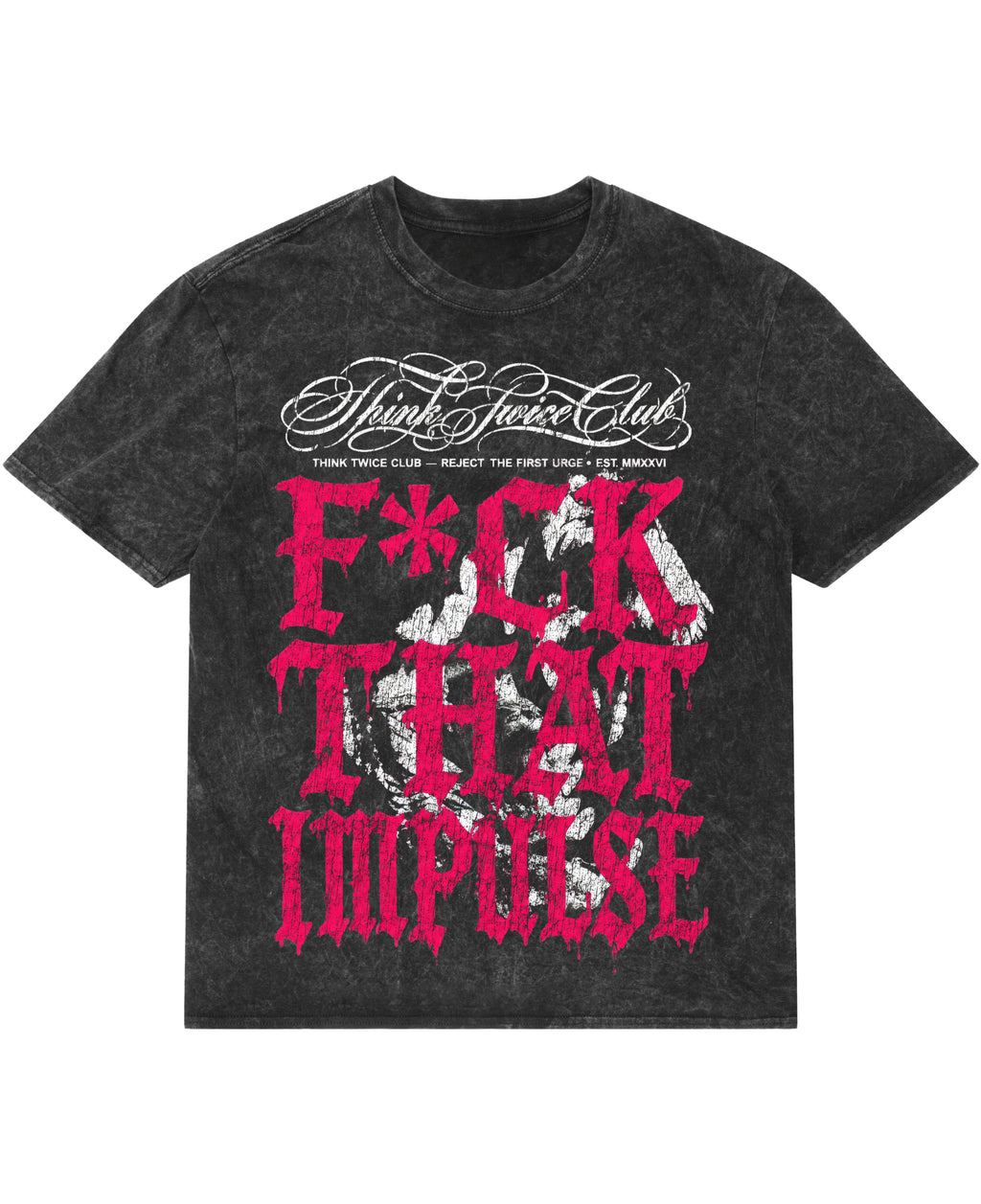 Acidwash Oversized T-shirt Front Design