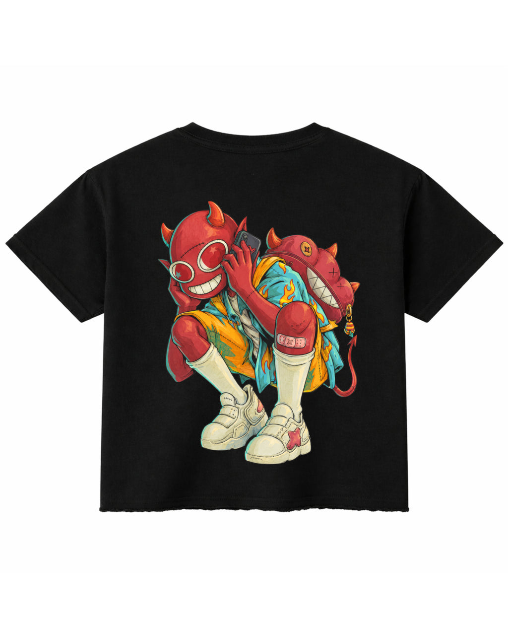 Black Boxy Fit T-shirt Back Design