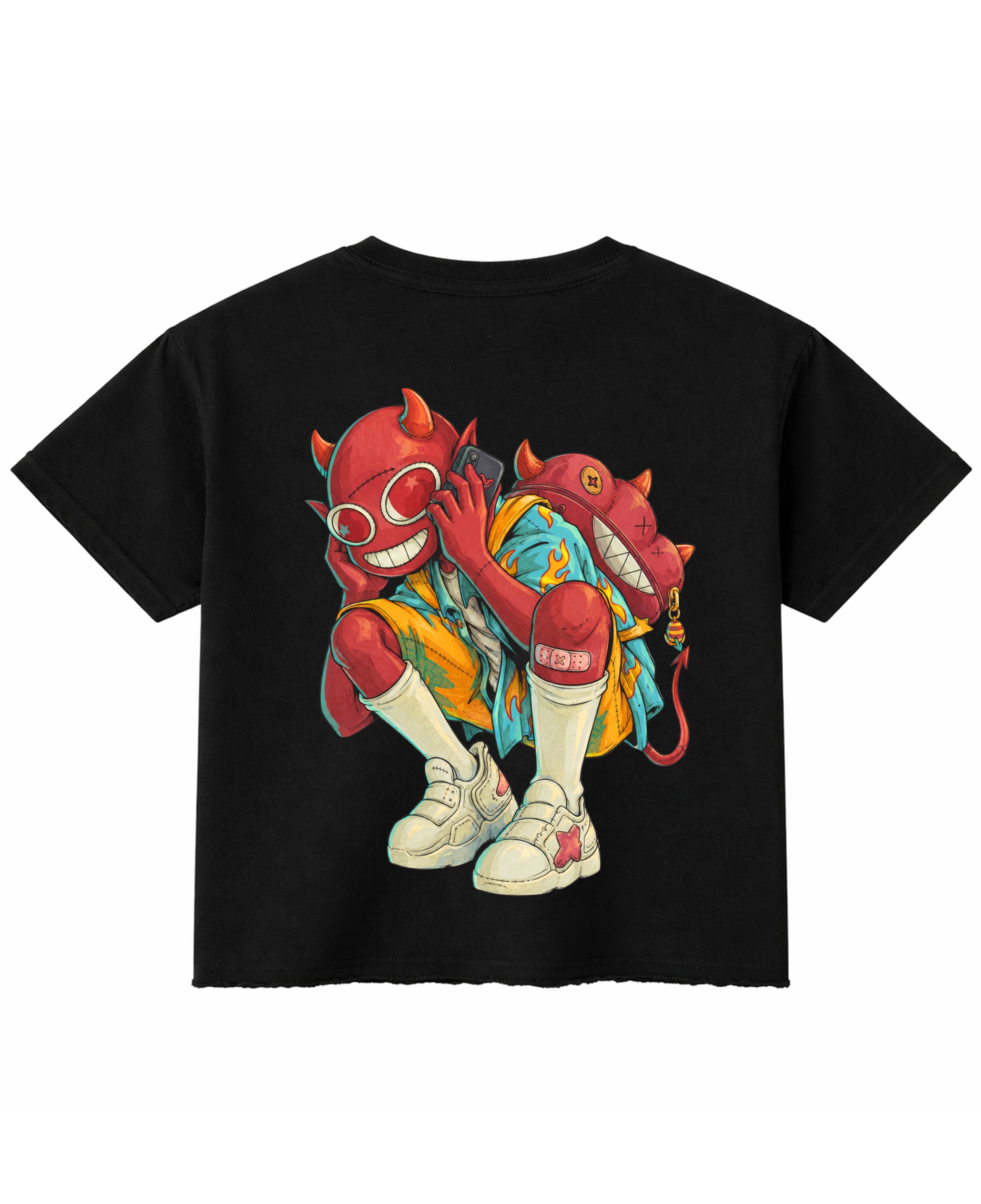 Black Boxy Fit T-shirt Back Design
