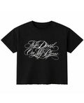 Black Boxy Fit T-shirt Front Design