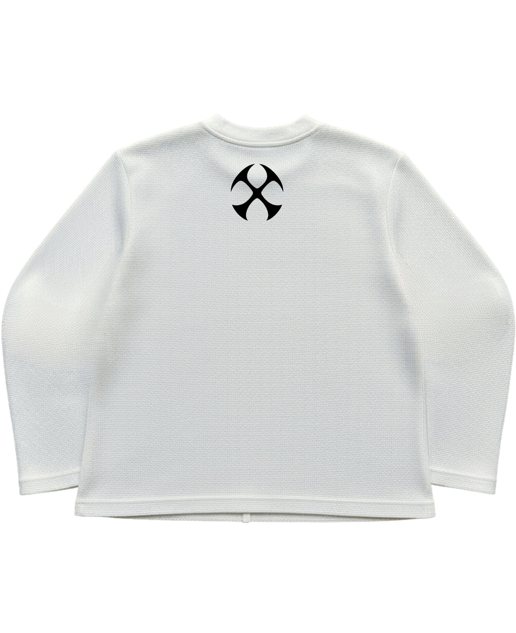 Off-white waffle knit oversized full-sleeve Back Design