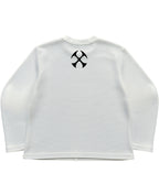 Off-white waffle knit oversized full-sleeve Back Design