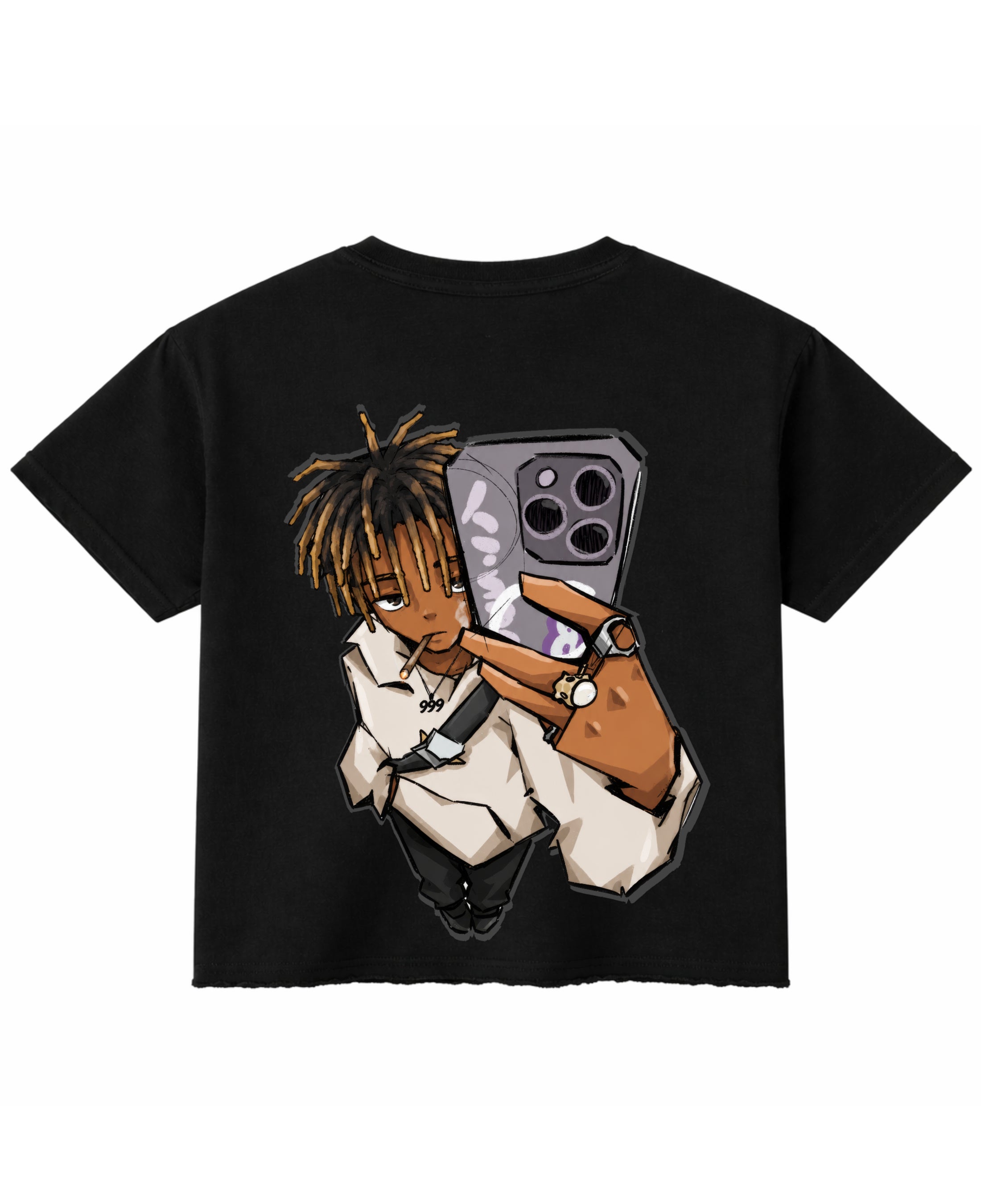 Black Boxy Fit T-shirt Back Design