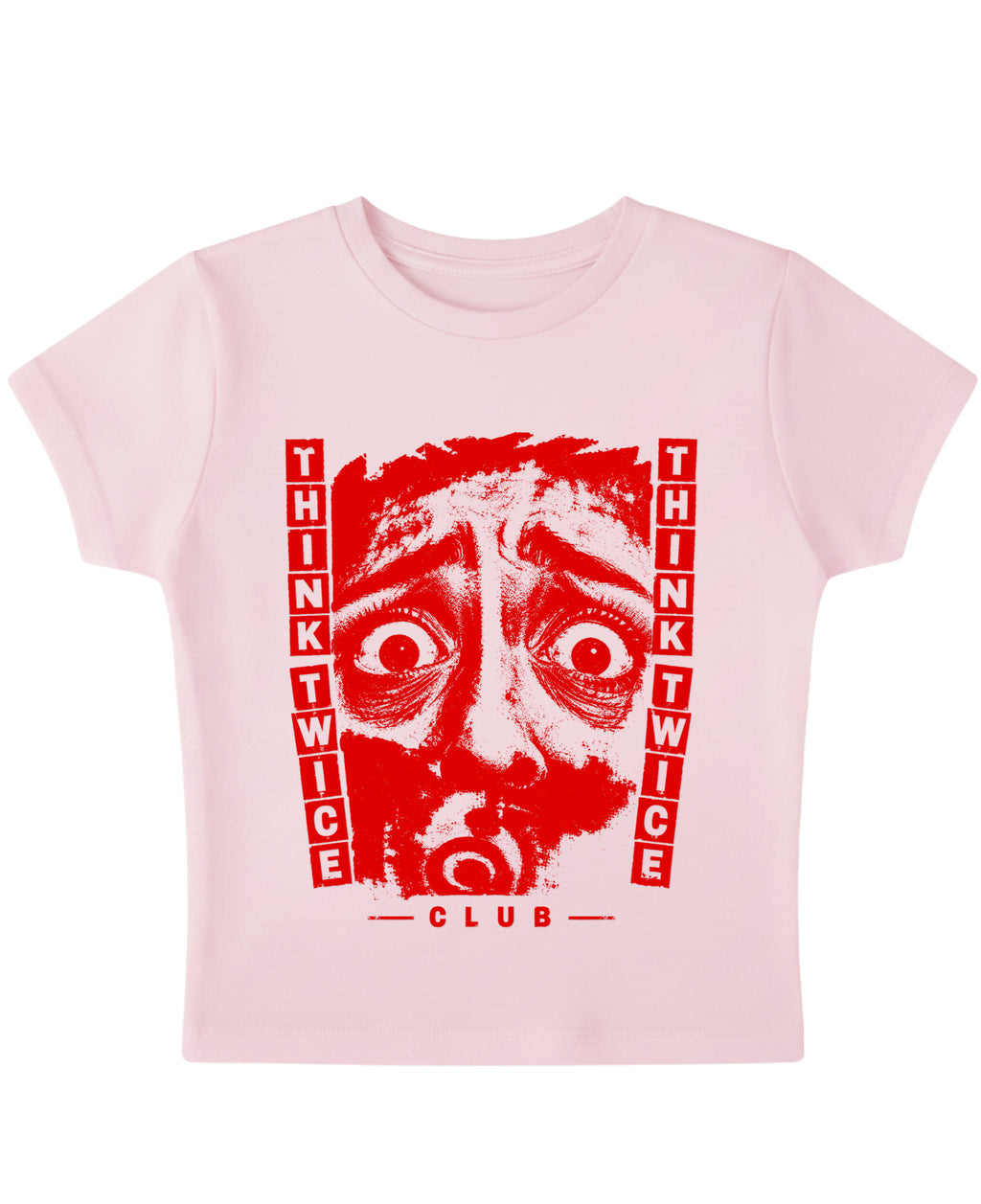 Baby Pink Baby Tee Front Design
