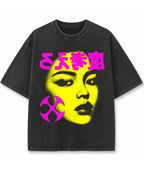 Vintage Fade Wash Oversized T-shirt Front Design