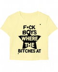 Butter Yellow Baby Tee Front Design