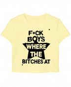 Butter Yellow Baby Tee Front Design