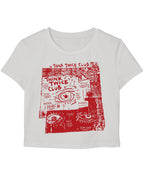 White Baby Tee Front Design