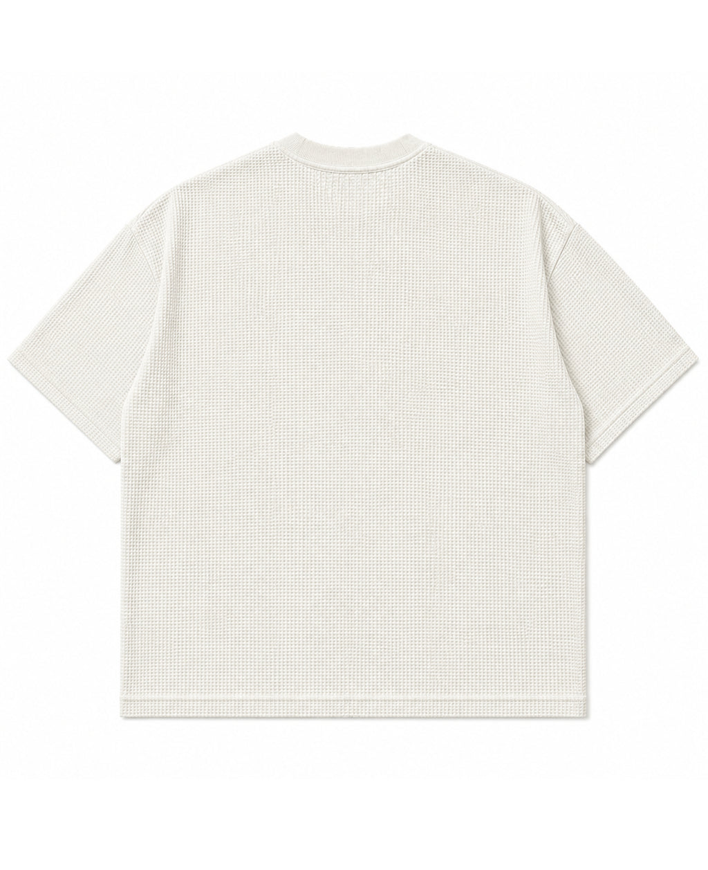 Off-white waffle boxy fit Back Design