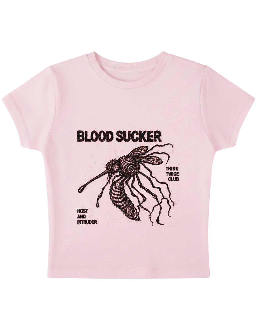 Baby Pink Baby Tee Front Design