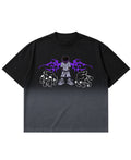 Black Ombré Wash Boxy Fit T-shirt Front Design
