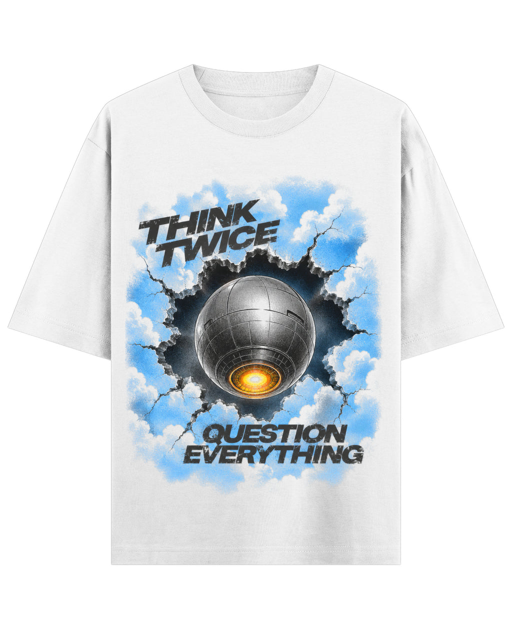 White Oversized T-shirt Front Design