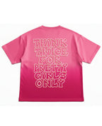 Pink Sunfade Ombré Wash Boxy Fit T-shirt Back Design
