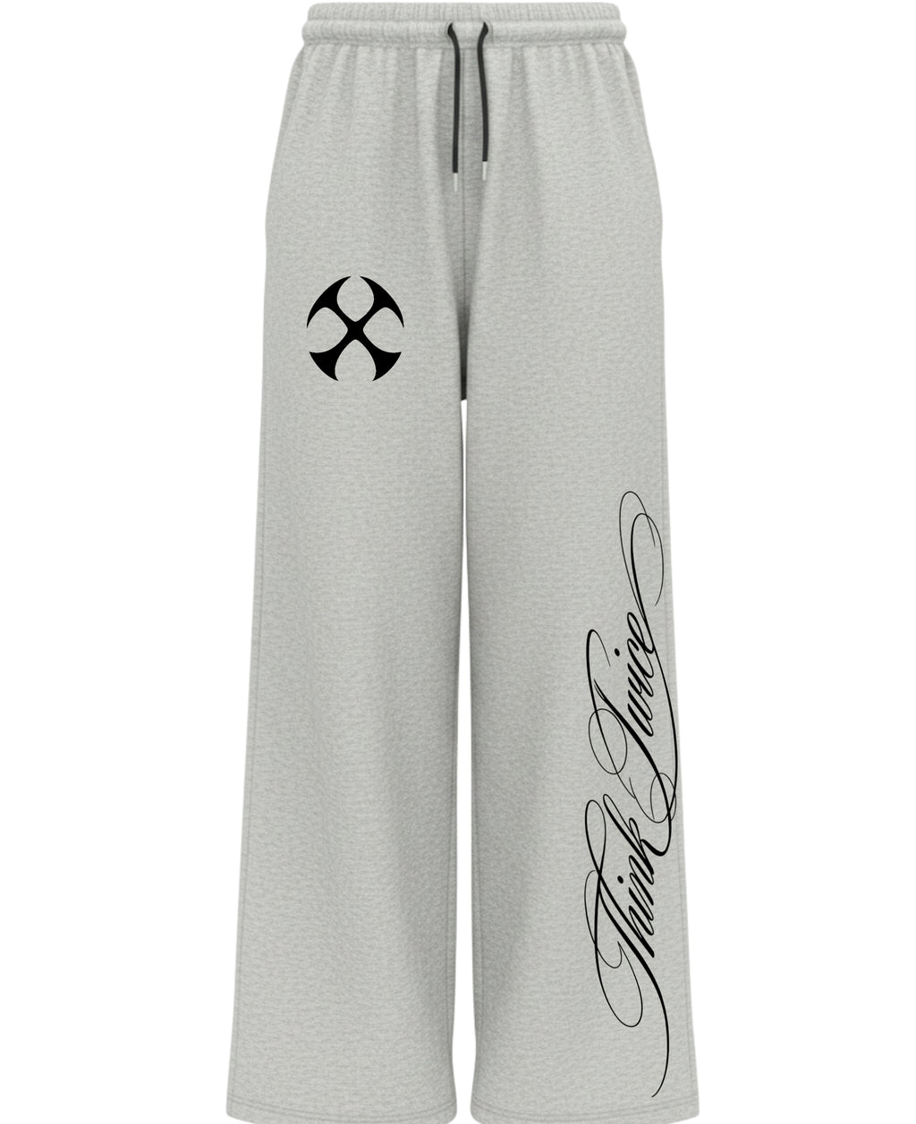 Grey Cotton Joggers Front Design