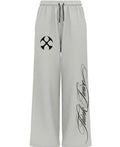 Grey Cotton Joggers Front Design