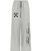 Grey Cotton Joggers Front Design