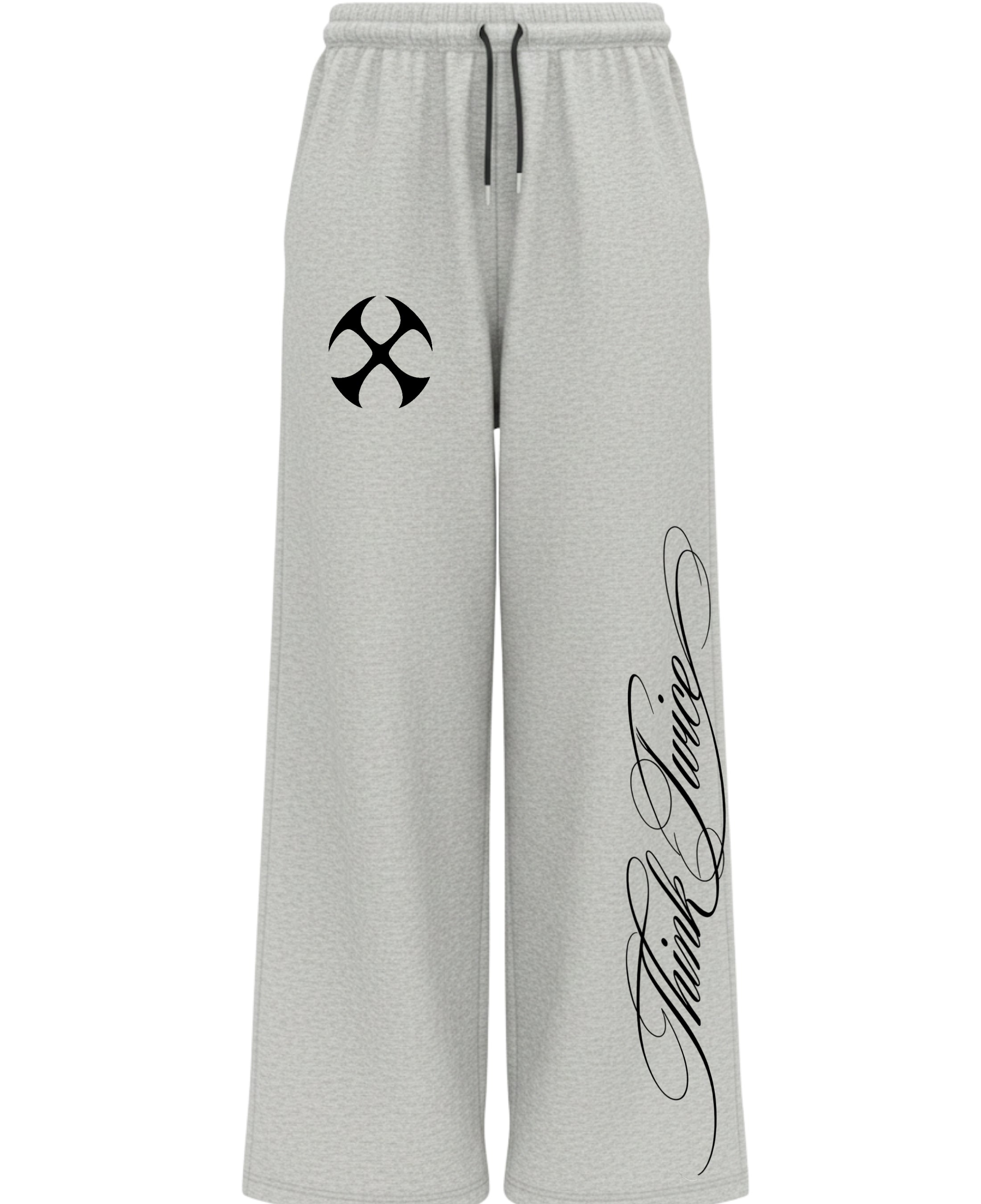 Grey Cotton Joggers Front Design